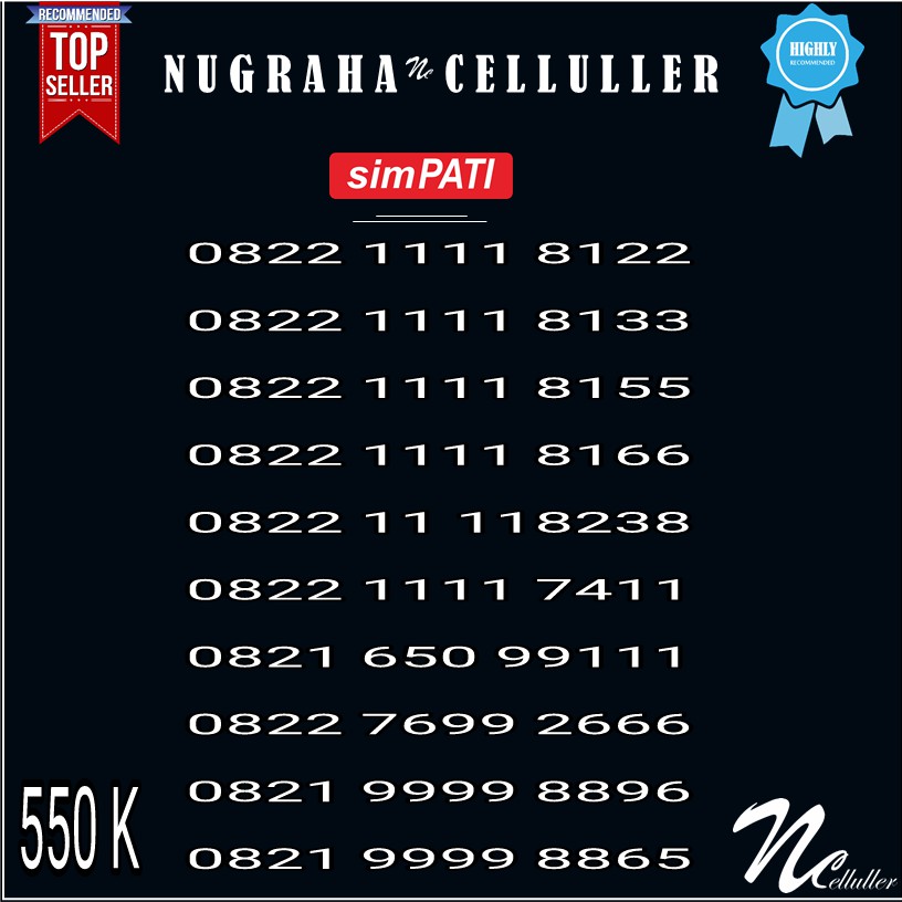 Nomor Cantik Simpati Kwartet 1111 9999 Murah