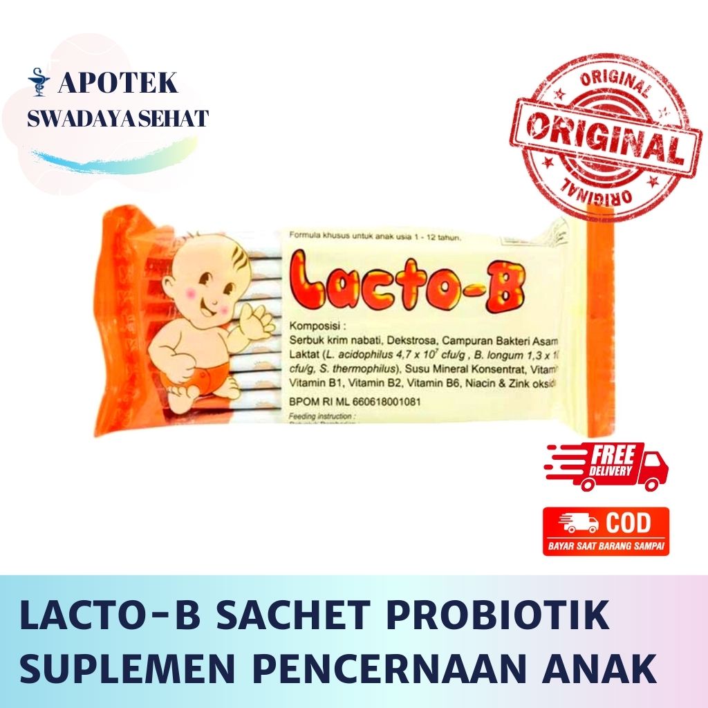 LACTO B Sachet Probiotik - Vitamin Pencernaan Anak Diare Lacto-B Lactobacillus