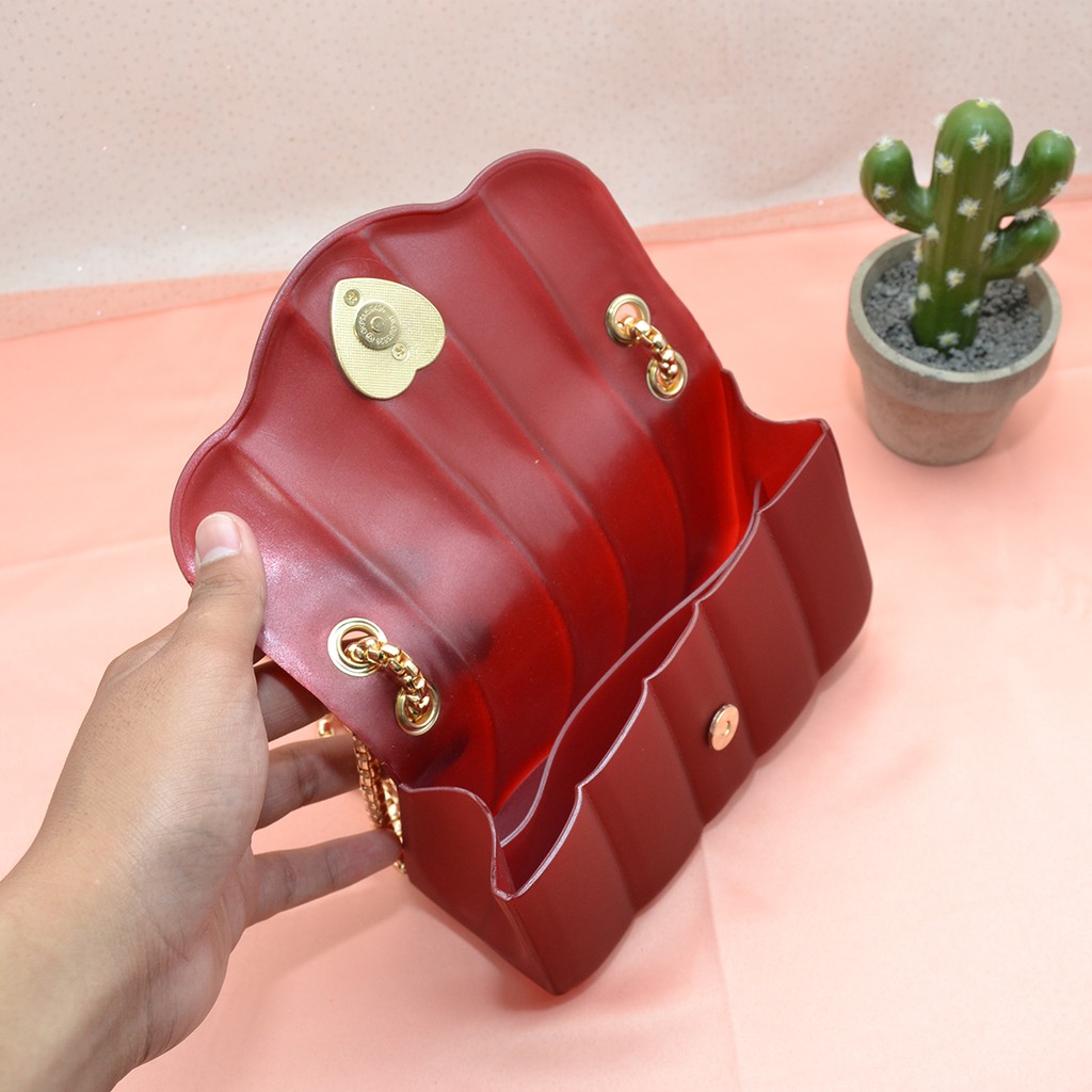 Tas Selempang Wanita jelly import fashion ala korea - jelly matte A8057-4