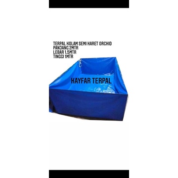 Terpal kolam semi karet orchid