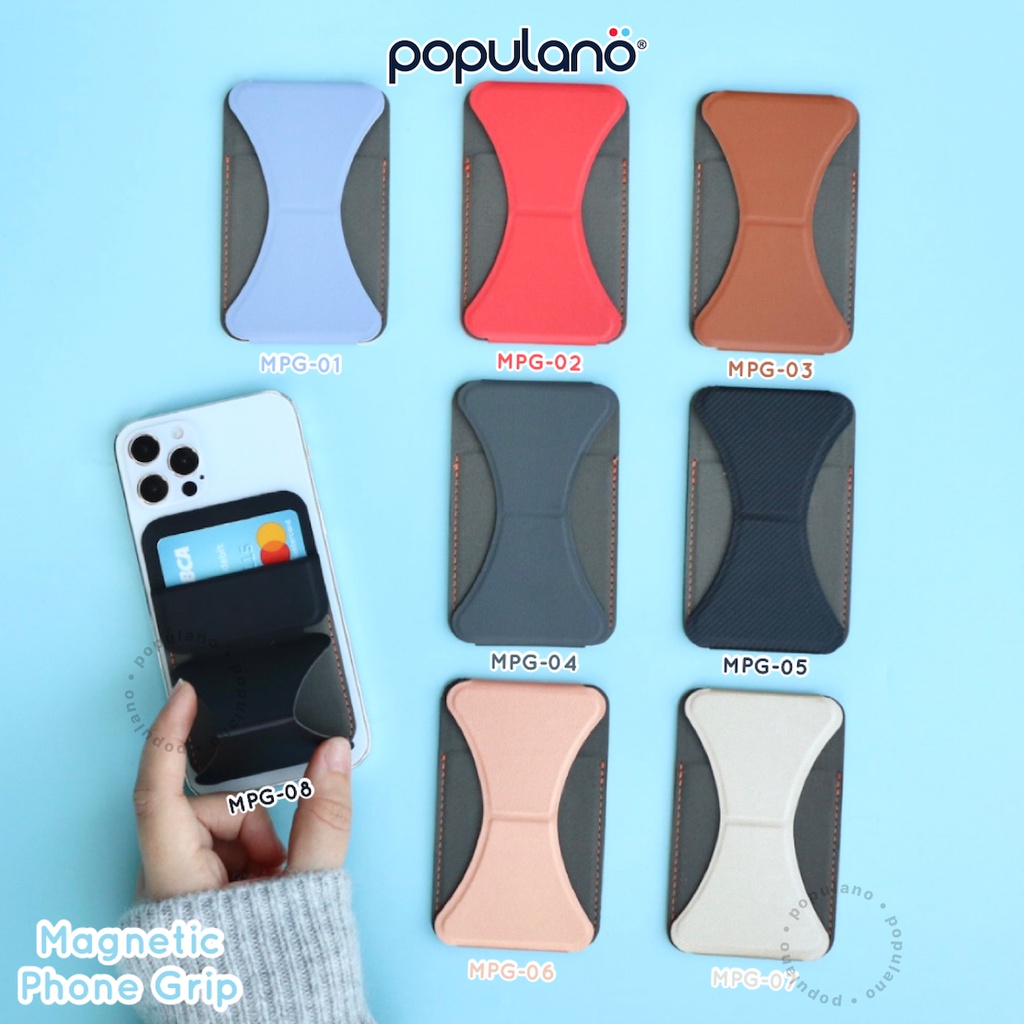 Phone Grip Magnetic Sticky Card Tempat Kartu Hp Dudukan Handphone Phone Stand Holder