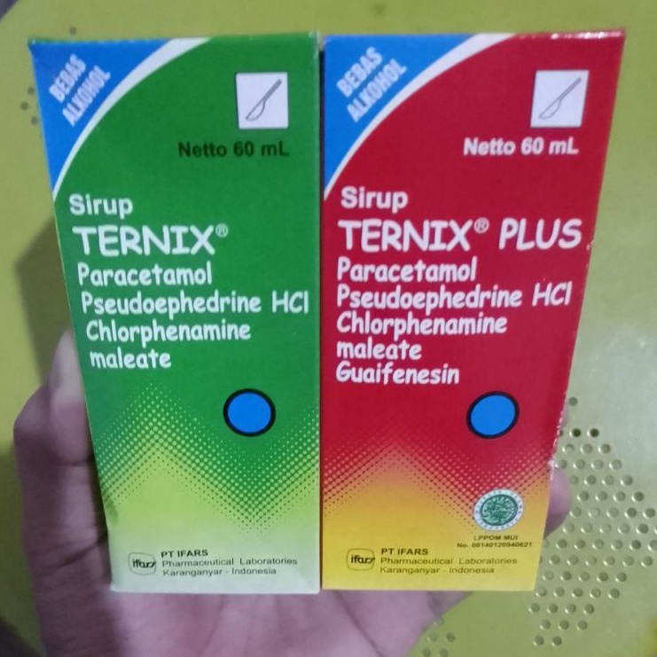 TERNIX® PLUS Sirup 60 mL (Obat Flu, Demam, Pilek, Bersin, Batuk)
