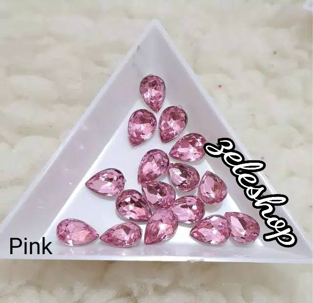 TEARDROP MINI CRYSTAL SIZE 7*10mm / HIASAN TASBIH DIGITAL/NAIL ART/DECOCASE