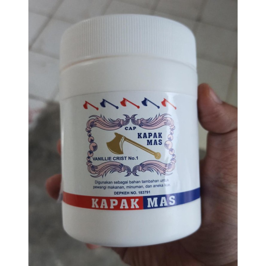 

Vanili Powder Vanili Bubuk Vanili Instan Cap Kapak Mas 500 gram