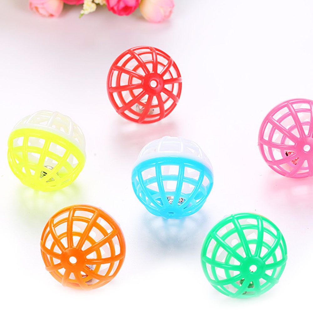 【COD Tangding】Pet Cat Toy Ball Plastic Ball Thin Ball Hollow Bell Ball 3.8cm