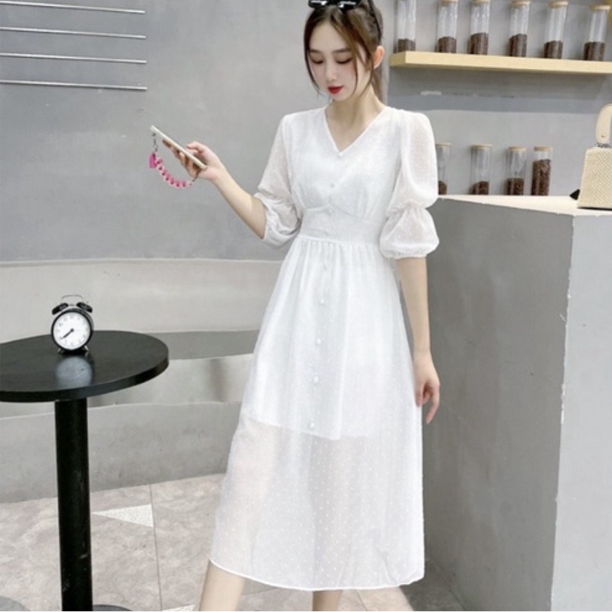 CASUAL DRESS CHIFFON PREMIUM IMPORT ALL SIZE KOREAN STYLE OFFICE LOOK