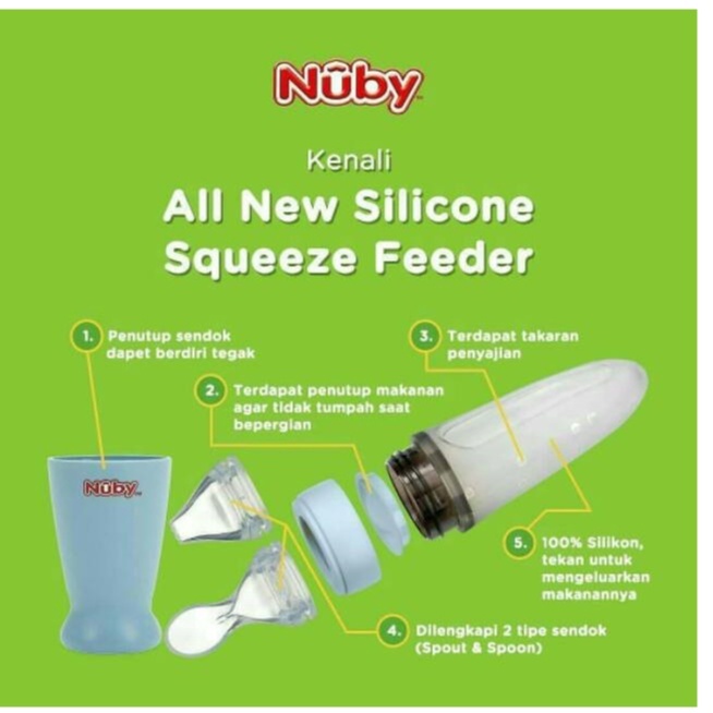 Nuby All Silicone Squeeze Feeder / Nuby BOTOL SENDOK