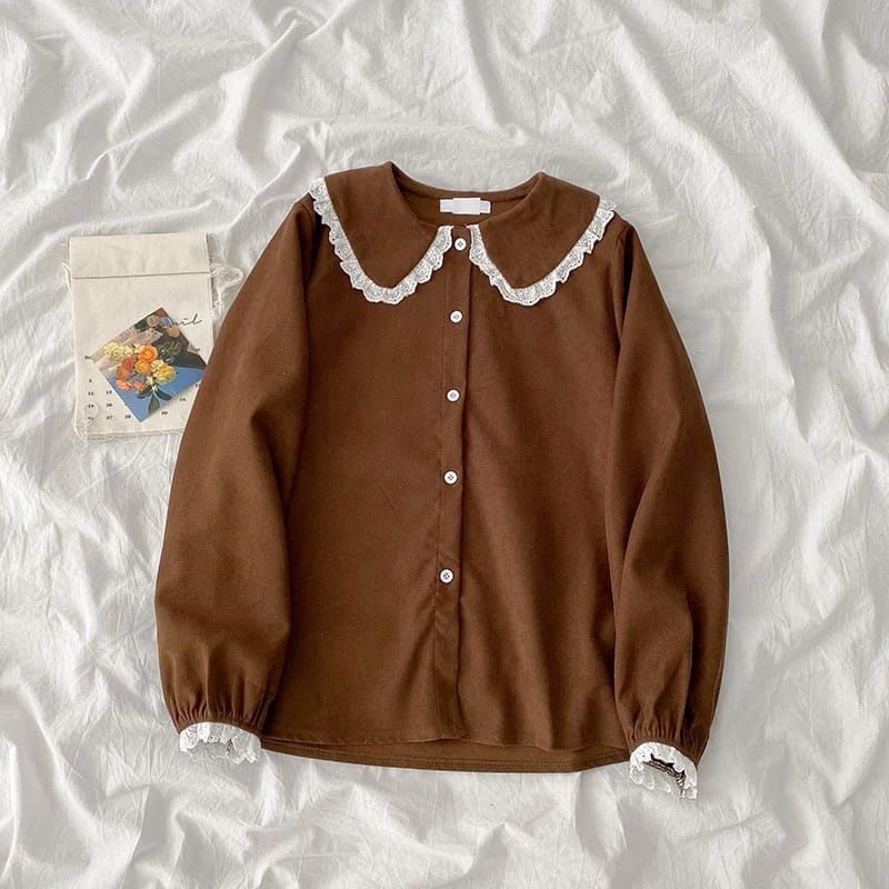 Meybi Blouse - Size S M L XL XXL 3XL - Baju Jumbo - Atasan Jumbo - Atasan Big Size - Blouse Jumbo-Choco