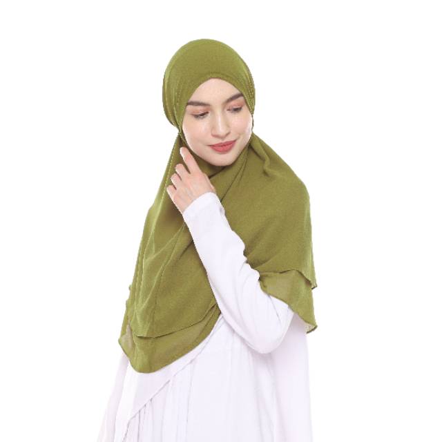 TERMURAHH!!! HIJAB / JILBAB DEWASA - BERGO MARYAM INSTAN 2LAYER - BEST SELLER - BAHAN CERUTY PREMIUM