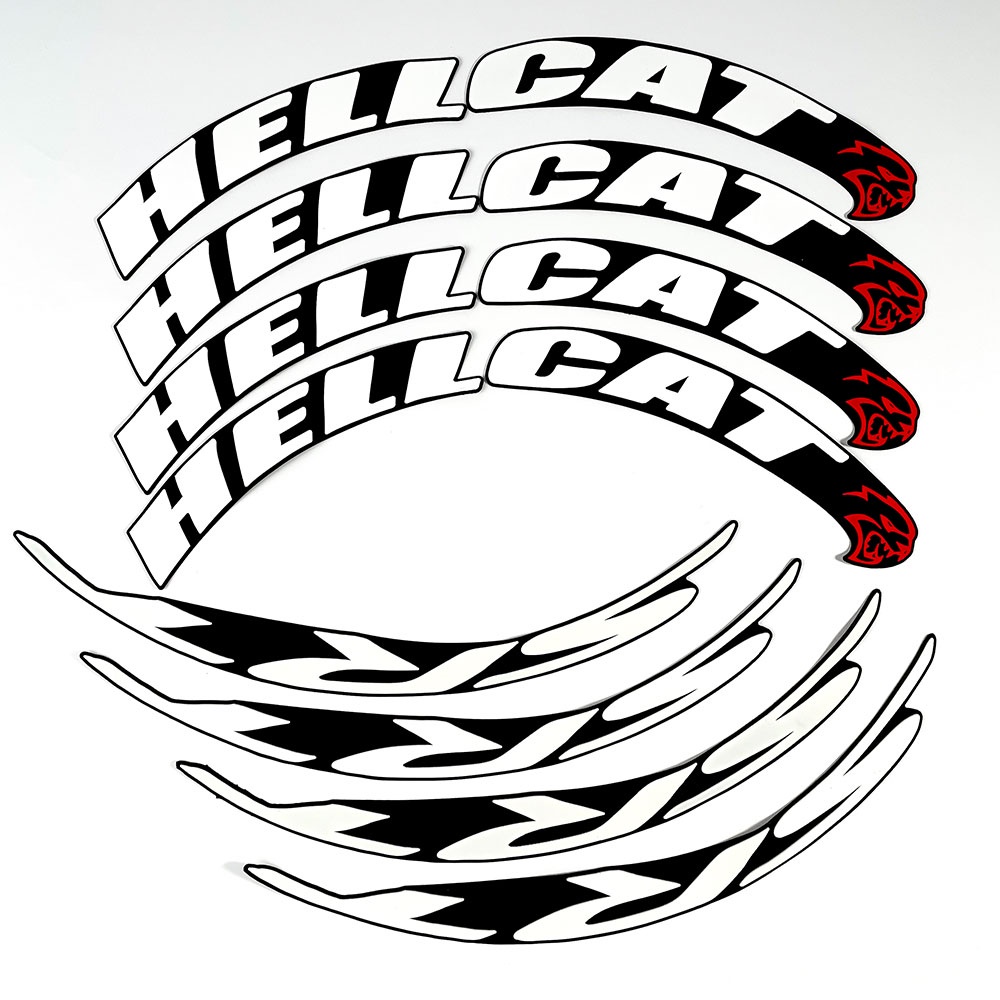 1 Set Stiker Ban Mobil Motif Tulisan Hellcat Srt 3d Ukuran 11.96cm,Can Decorate 1 Wheel