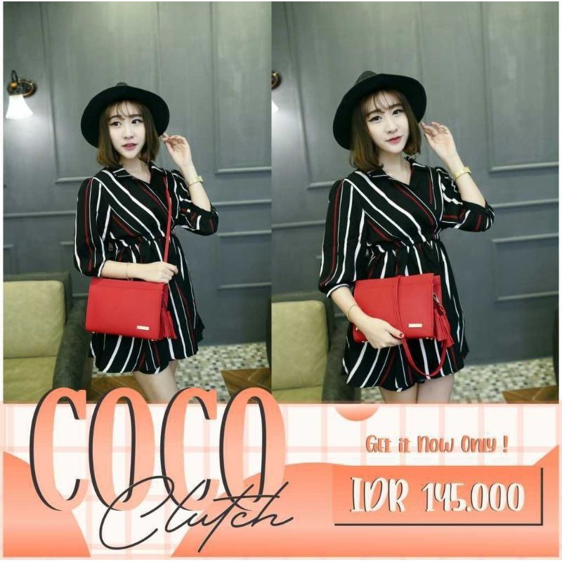 Jimshoney coco clutch tas wanita simple