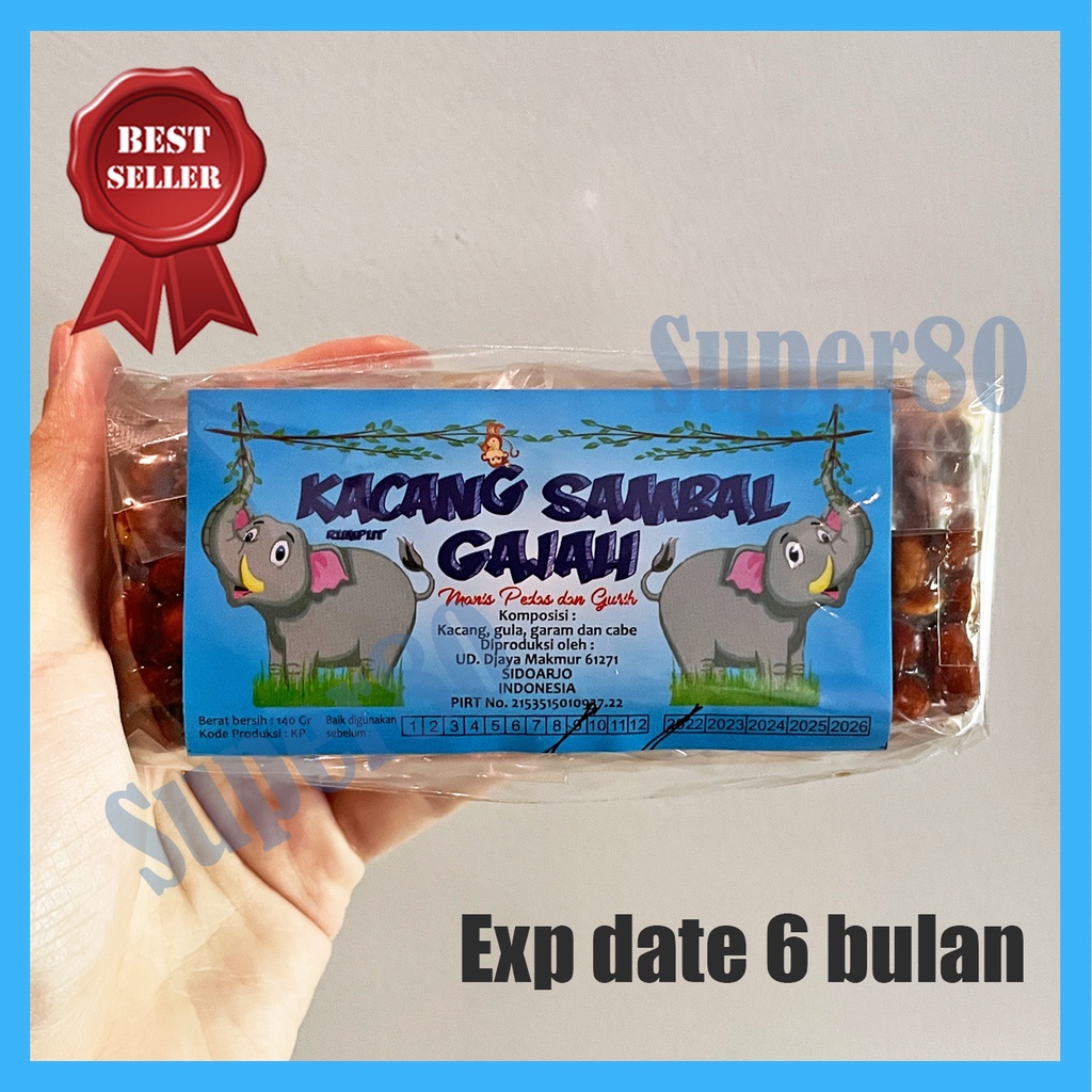 Kacang Sambal Cap Gajah Ori Original Asli Bumbu Manis Pedas Gurih Cemilan Snack Makanan Ringan