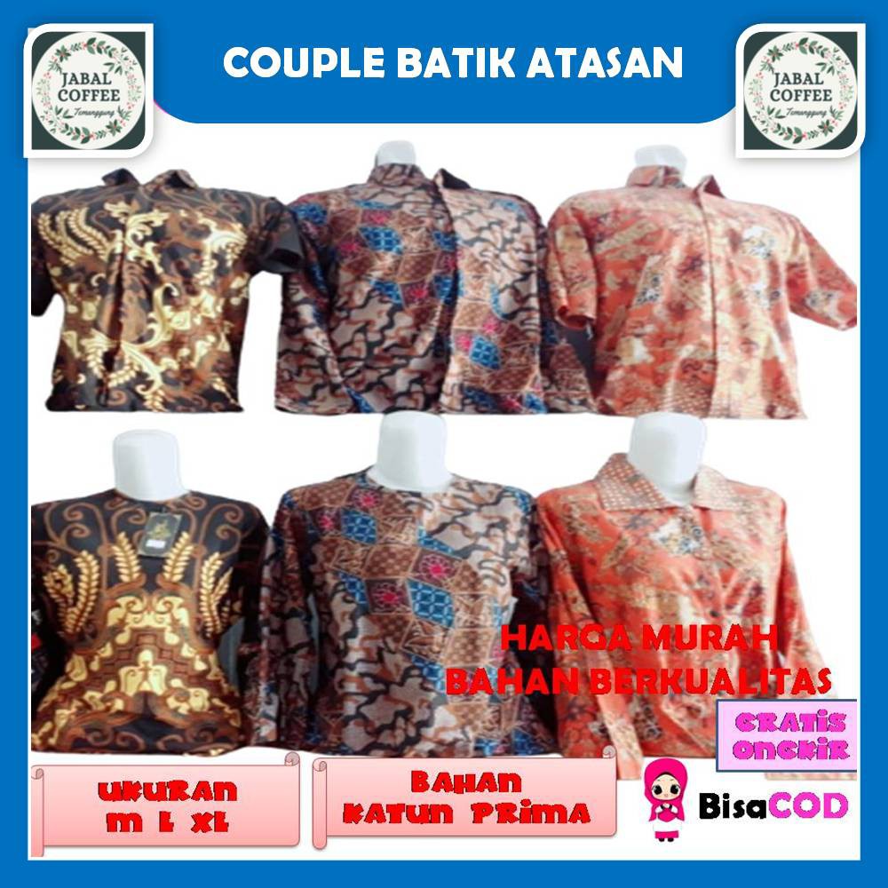 Couple Atasan Batik Terbaru / Couple Batik Prima / Sarimbit Batik Atasan J17