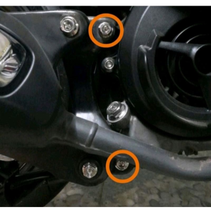 baut probolt breket knalpot Mio stenles 2 kunci