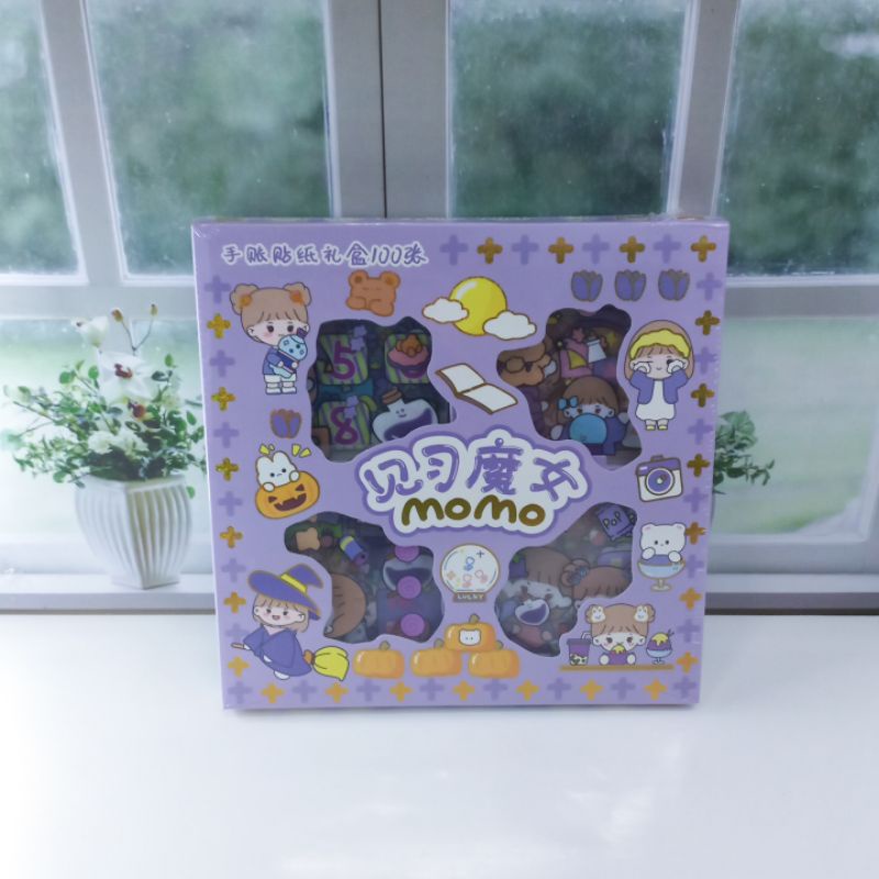 Sticker Aesthetic Isi 100 Lembar Sticker Diy Buku Diari Stiker Tumbler Stiker Deco