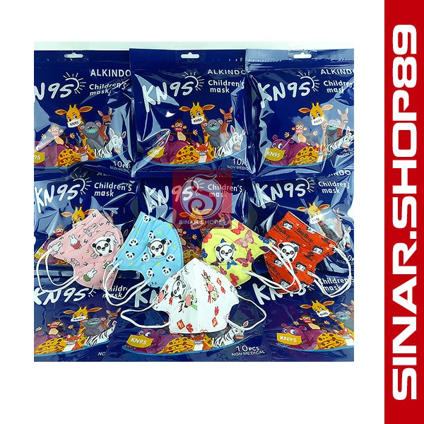 Masker Anak Kn95 isi 10 - Masker KN95 Motif Anak