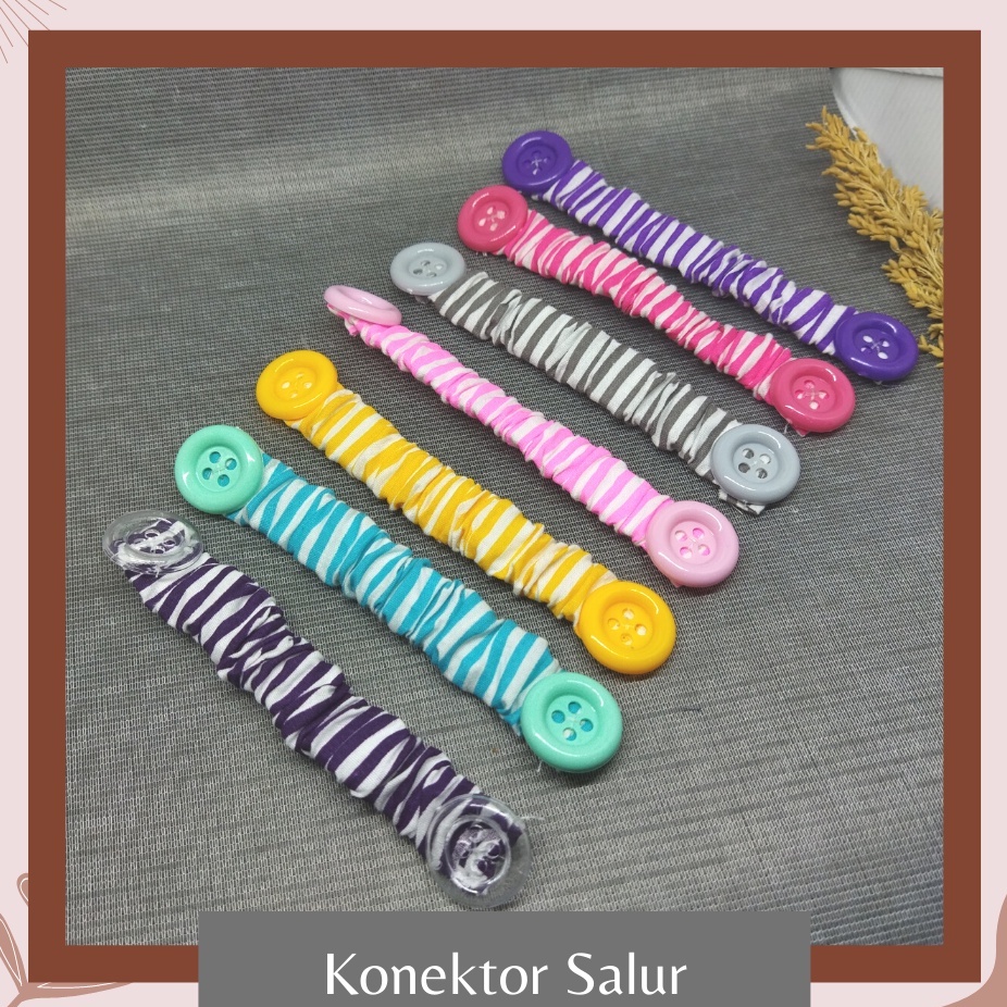 [COD]Connector Masker Jilbab Pengait Masker Hijab Kain Katun Konektor Hijab Motif Salur