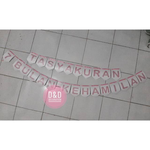 Bunting flag tasyakuran 7 bulan kehamilan