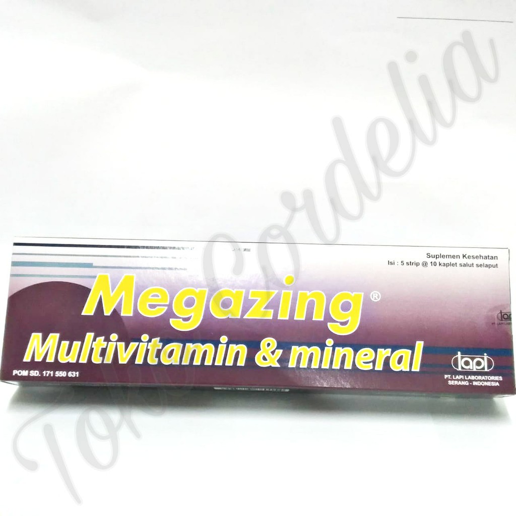 Megazing Multivitamin Setara Zegavit Per Box Isi 5 Strip @ 10 Kaplet