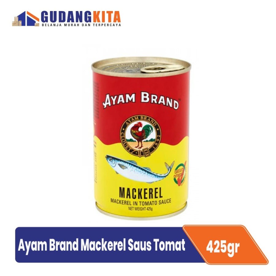 

Mackerel Bulat Kaleng Ayam Brand 425gr