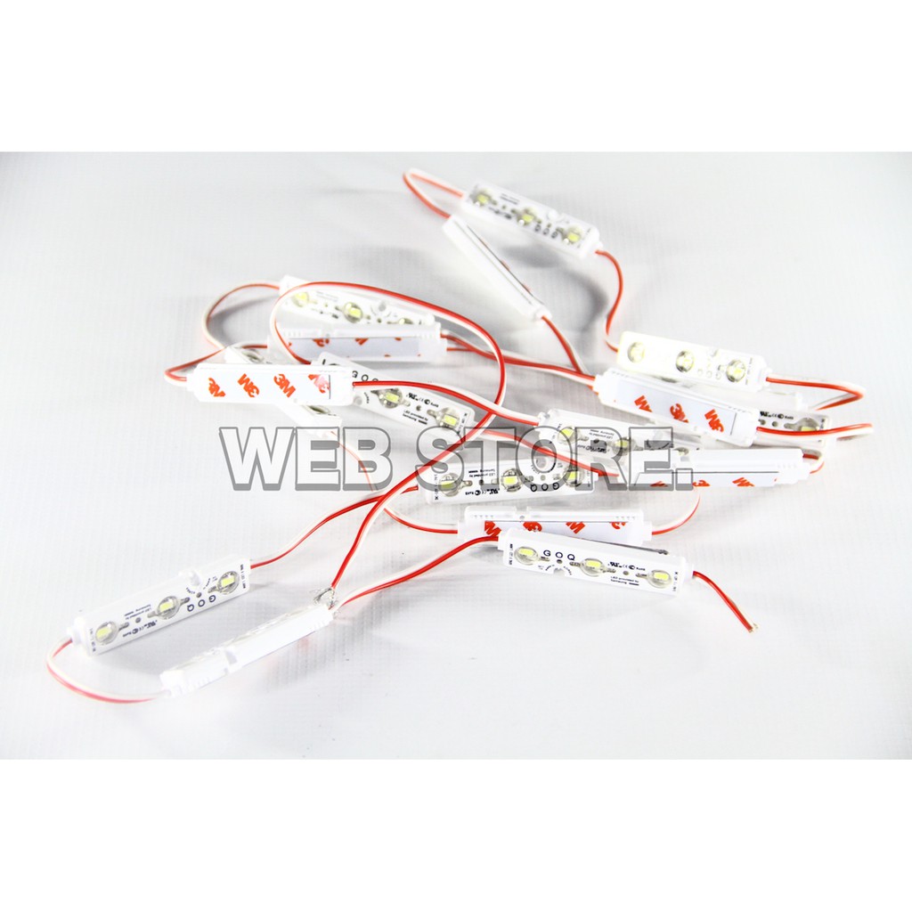 Lampu LED Strip 3 Mata Besar Samsung 3M Putih Lampu Advertising Papan Nama