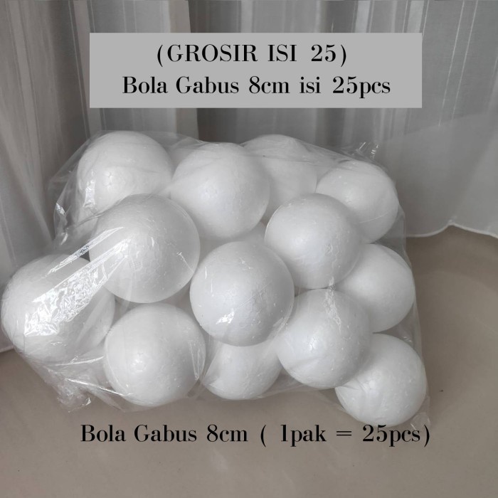 

Bola Gabus 8cm / Bola Gabus Styrofoam diameter 8cm HARGA GROSIR 25 pc