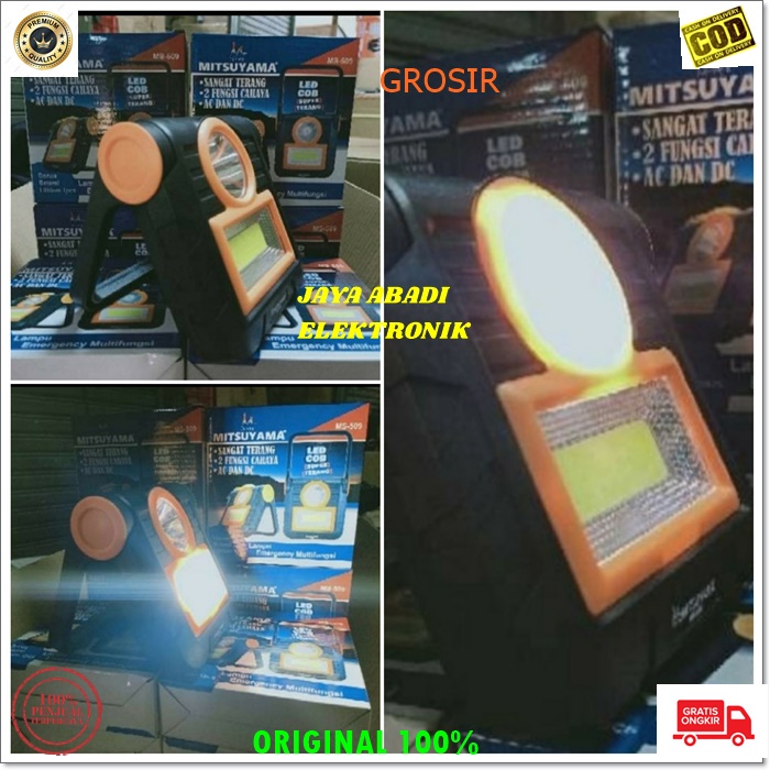 G523 ORIGINAL LAMPU EMERGENCY LED CHARGER CAS DARURAT BATERAI 18650 AC DC MAGIC LAMP BOHLAM SINAR TE