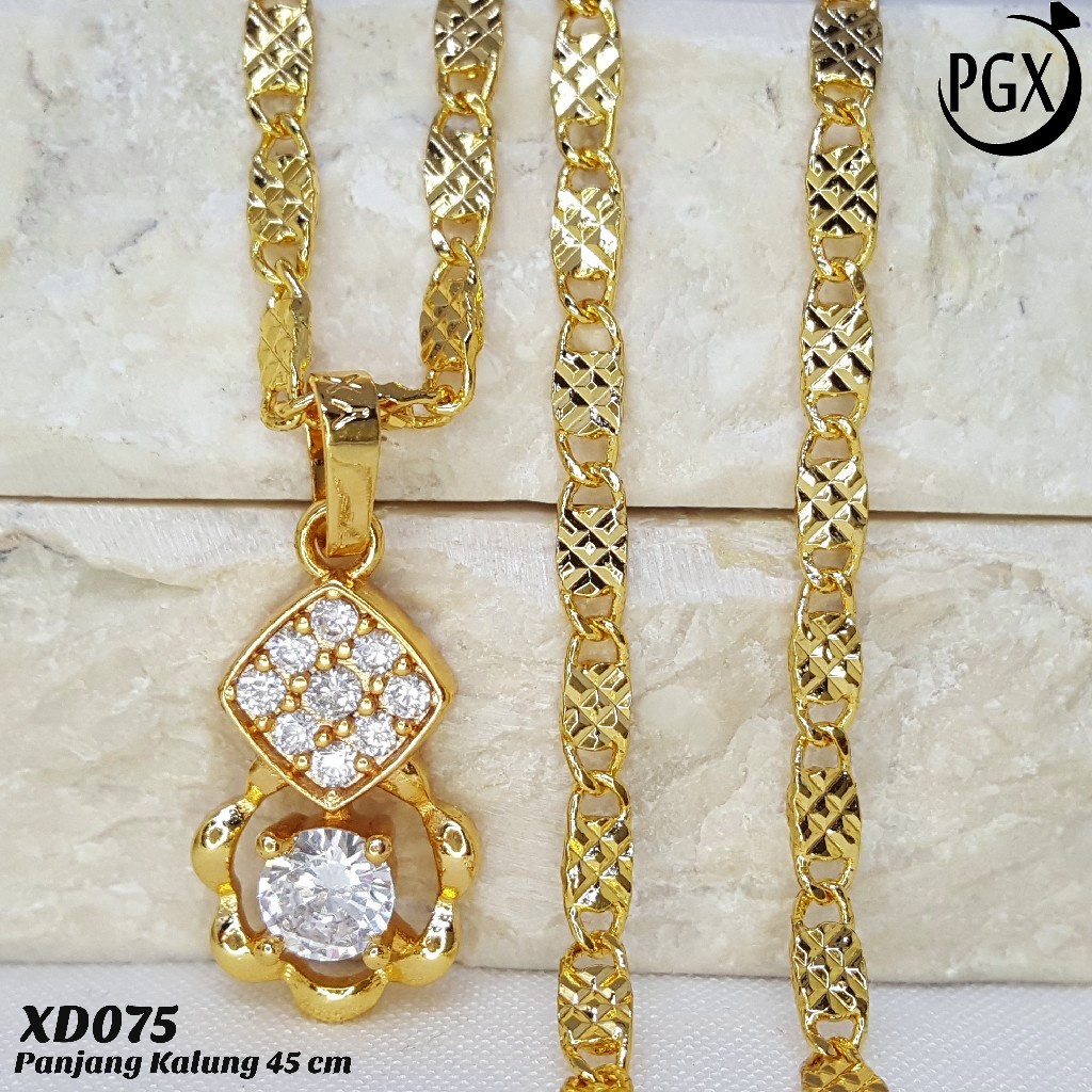 PGX Kalung Wanita Xuping Aksesoris Fashion Perhiasan Lapis Emas Premium - XD075