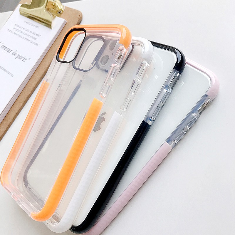 Casing Soft Case Silikon Transparan Warna Polos Untuk Iphone 12 / 12pro / Mini12 / 11 Pro Max / X / Xs Max / 7 / 8 +