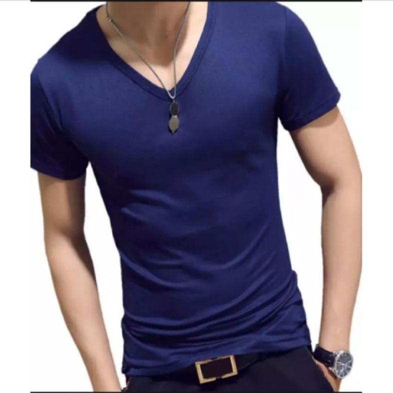 Kaos Polos V Neck Pria/Kaos Oblong V Neck Pria/Kaos Dalaman V Neck Pria
