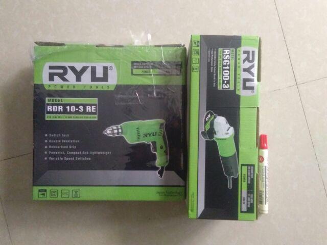 Paket Bor Tangan 10mm Rdr10-3re Grenda Tangan 4 Rsg100-3 Set Ryu