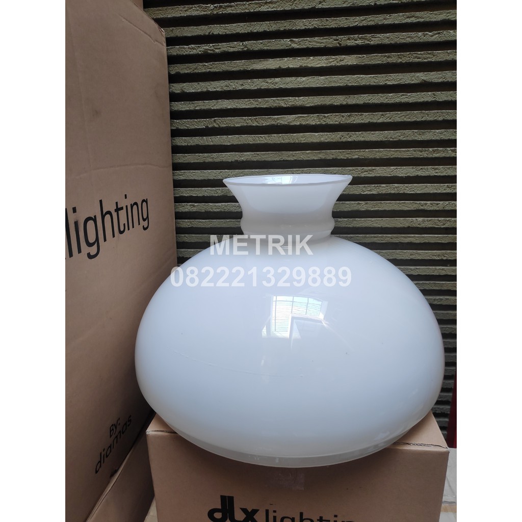 KAP LAMPU ANTIK DIAMETER 40CM/ KAP KACA LAMPU GANTUNG KEREK
