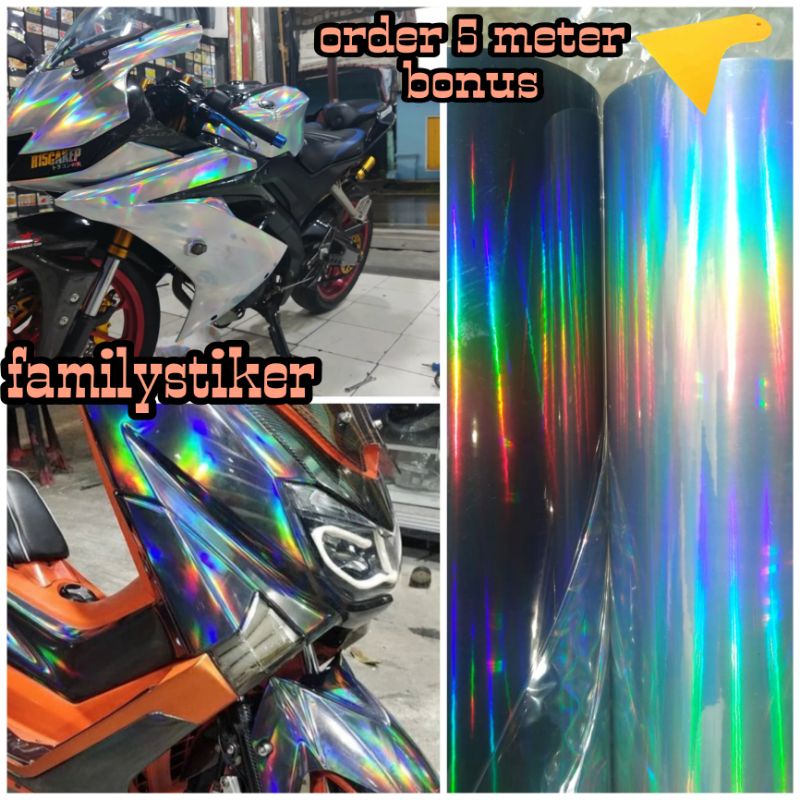 STICKER SKOTLET HOLOGRAM SEKOTLET MOTOR HOLOGRAM PELANGI STICKER MOTOR HOLOGRAM HITAM STICKER SEKOTL