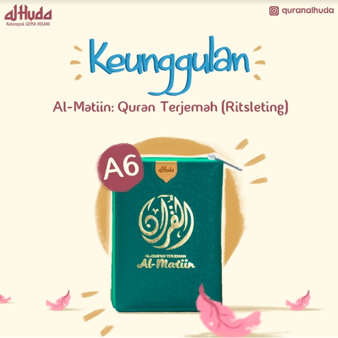 Al Mattin Al Quran terjemah kecil resleting Gema Insani