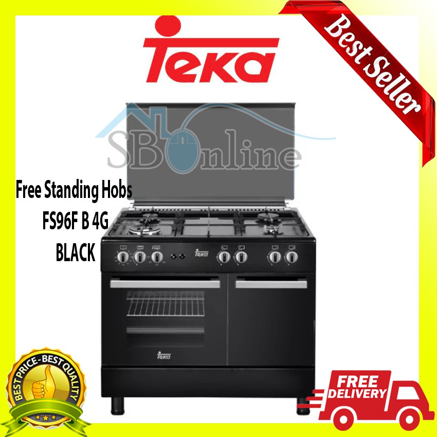 Kompor Freestanding Hobs TEKA - FS96F B 4G BLACK