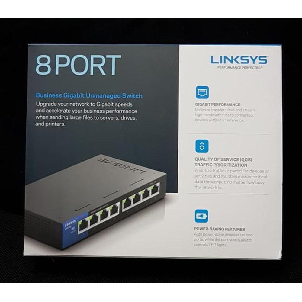 LINKSYS LGS108-AP : 8-Port Business Desktop Gigabit Unmanaged Metal Case Switch