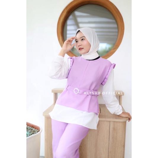 MALIKA SETELAN MOSCREPE MURAH // ONE SET MALIKA