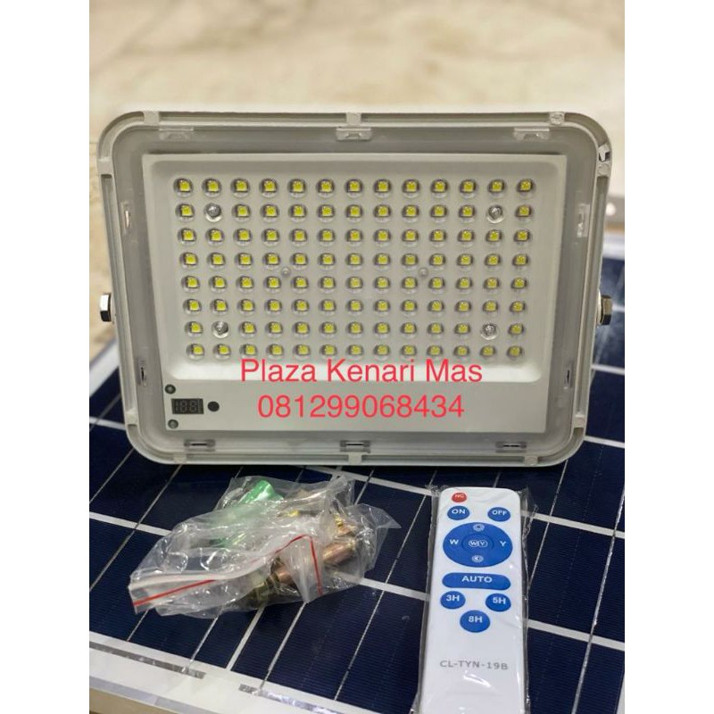 lampu sorot solar cell 100 watt 100w lampu sorot led solar panel 100w