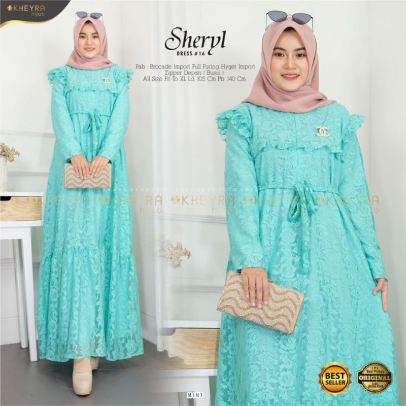 SHERYL DRESS BROKAT IMPORT PREMIUM BY KHEYRA