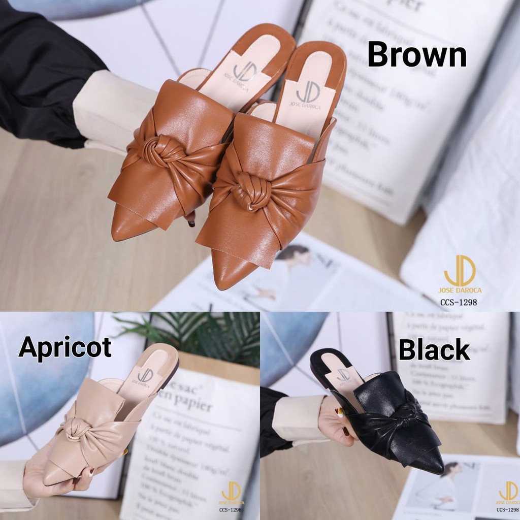 JOSE DAROCA Flat Slip On Mules Shoes #CCS-1298# Original