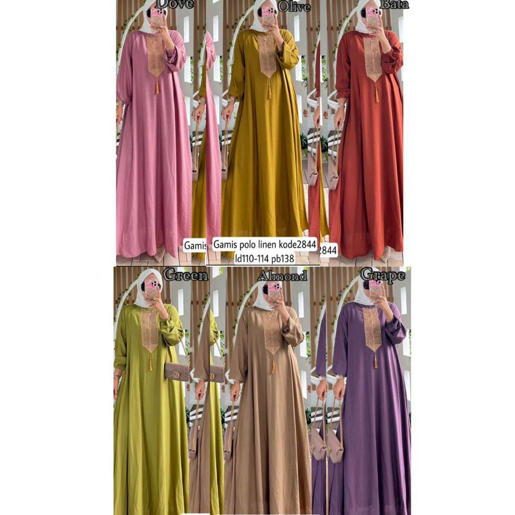 HEIMA DRESS GAMIS RENDA POLO LINEN