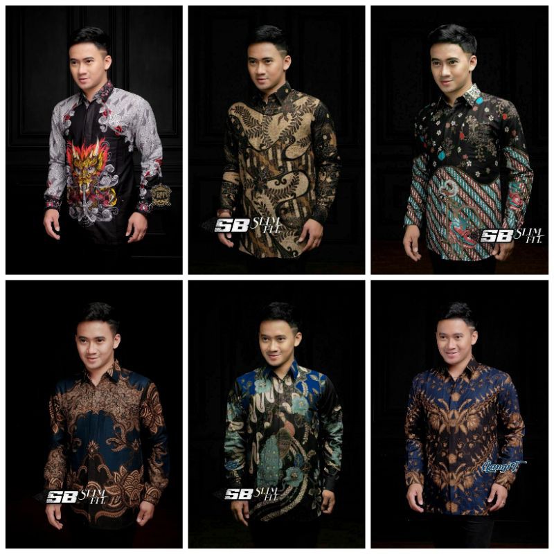 Baju Batik Pria Slimfit Big Size M L XL XXL Atasan Kemeja Batik Lengan Panjang Original