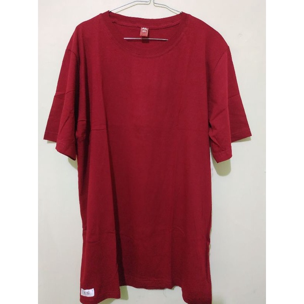 kaos polos merah marron/kaos polos murah/kaos pria/kaos wanita