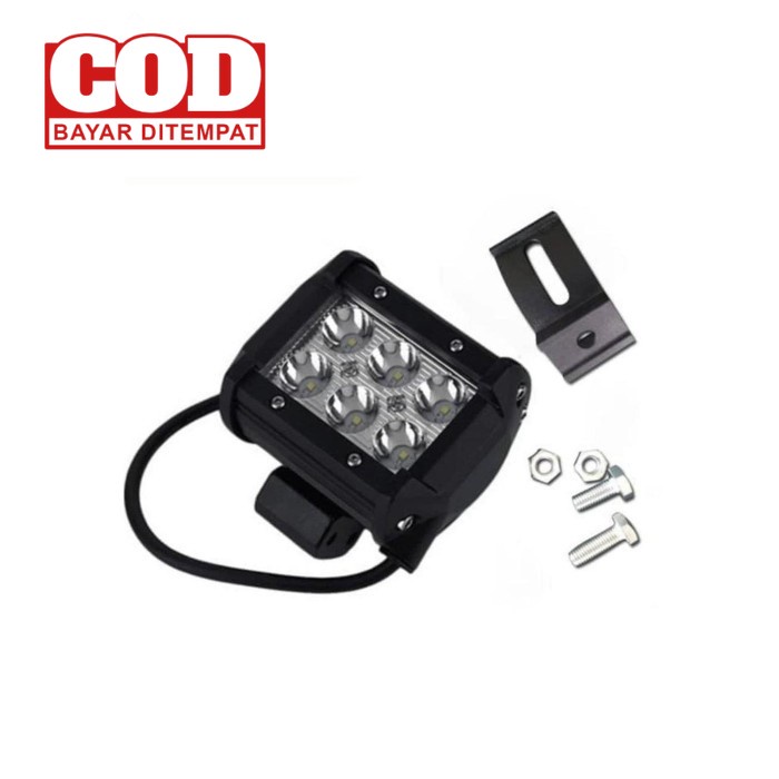 COD Lampu Tembak Sorot LED Motor 4 titik mata + Strobo Blitz