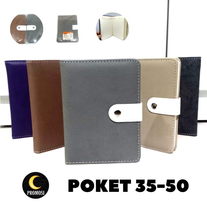 

Buku agenda Poket 35-50/Buku agenda polos/Bahan kulit yang kuat