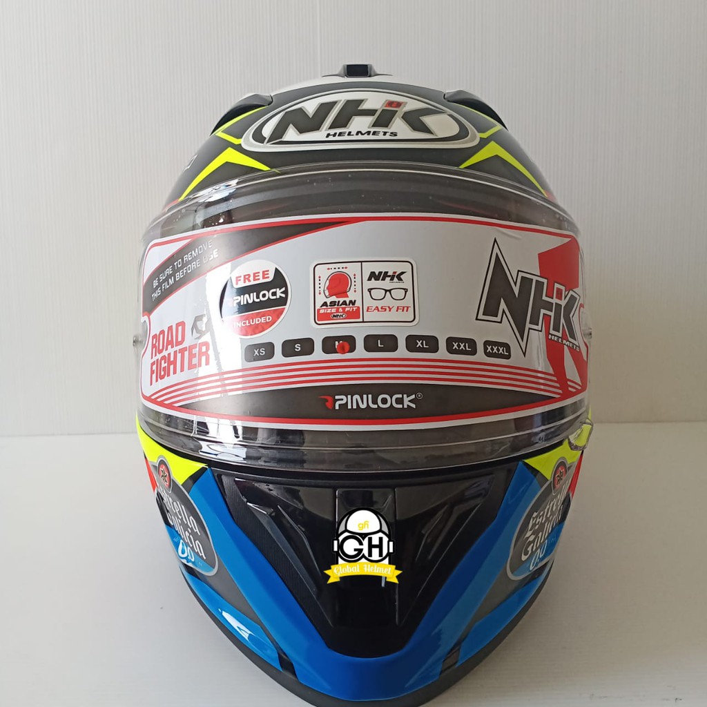 HELM NHK FULL FACE NHK GP PRIME MOTIF SERGIO BLACK GLOSSY