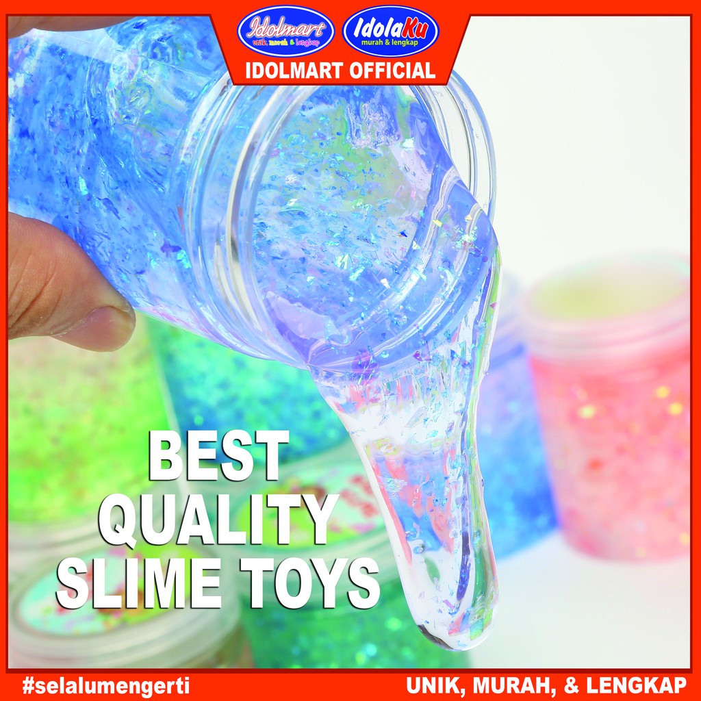 IDOLAKU Slime Clear Original/ slime SNI/ Slime cup 50 cc /  Slime cup 100 cc/ Slime Cup 200cc