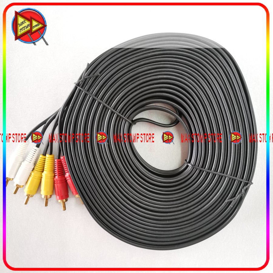 Kabel RCA 15 Meter AV Audio Video 3 - 3 RCA