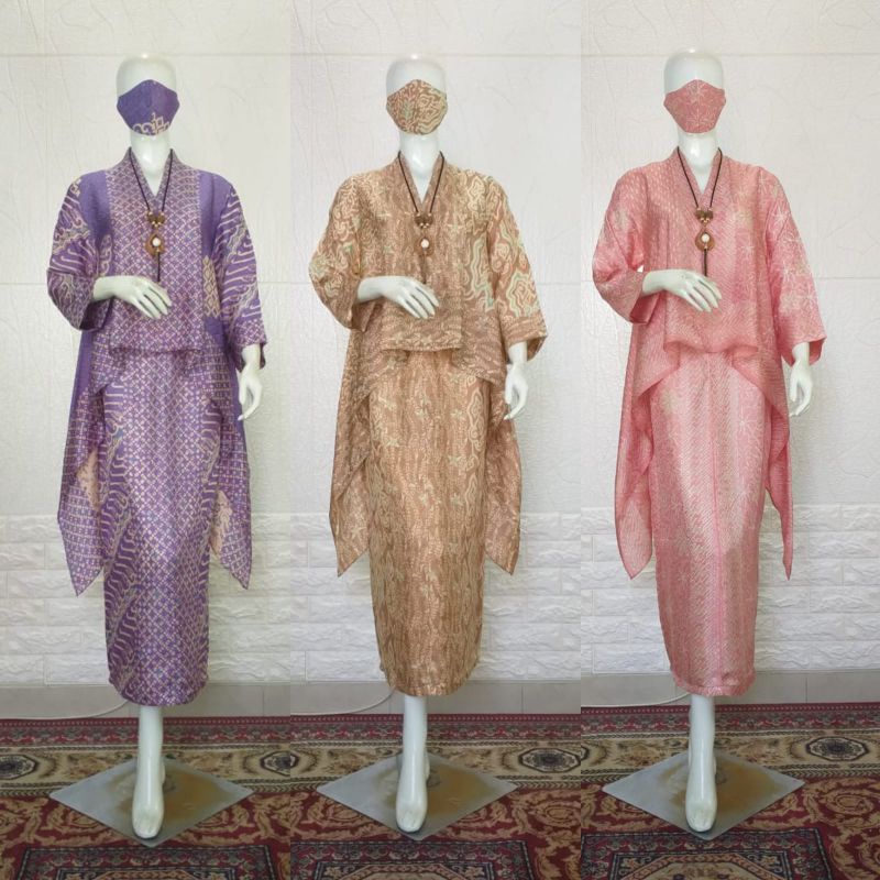 SET BATIK PESTA  / ROK + BLOUSE BATIK /  KEBAYA MODERN - VISCOSE / SEMI SUTRA