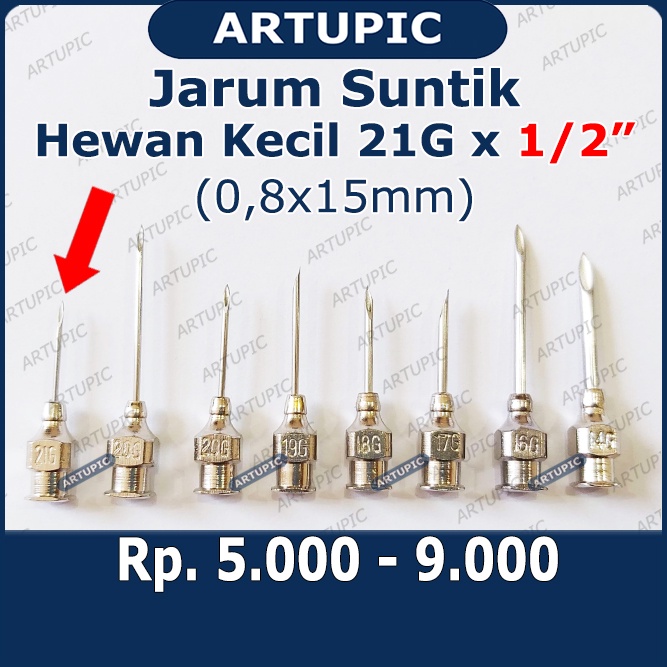 Jarum Suntik Vaksin Unggas Ayam 21G x 1/2 Inch Socorex 0.8 x 15 Mm Ayam Puyuh Kelinci Bebek Ikan Unggas Veterinary Hypodermic Needles